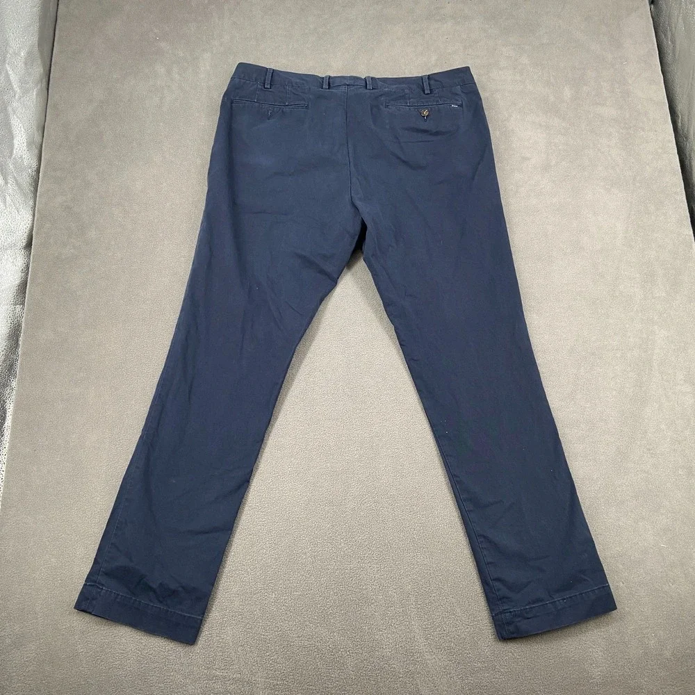 Polo Ralph‎ Lauren Stretch Slim Fit Chino Pants Mens 36 Navy Blue Straight Leg